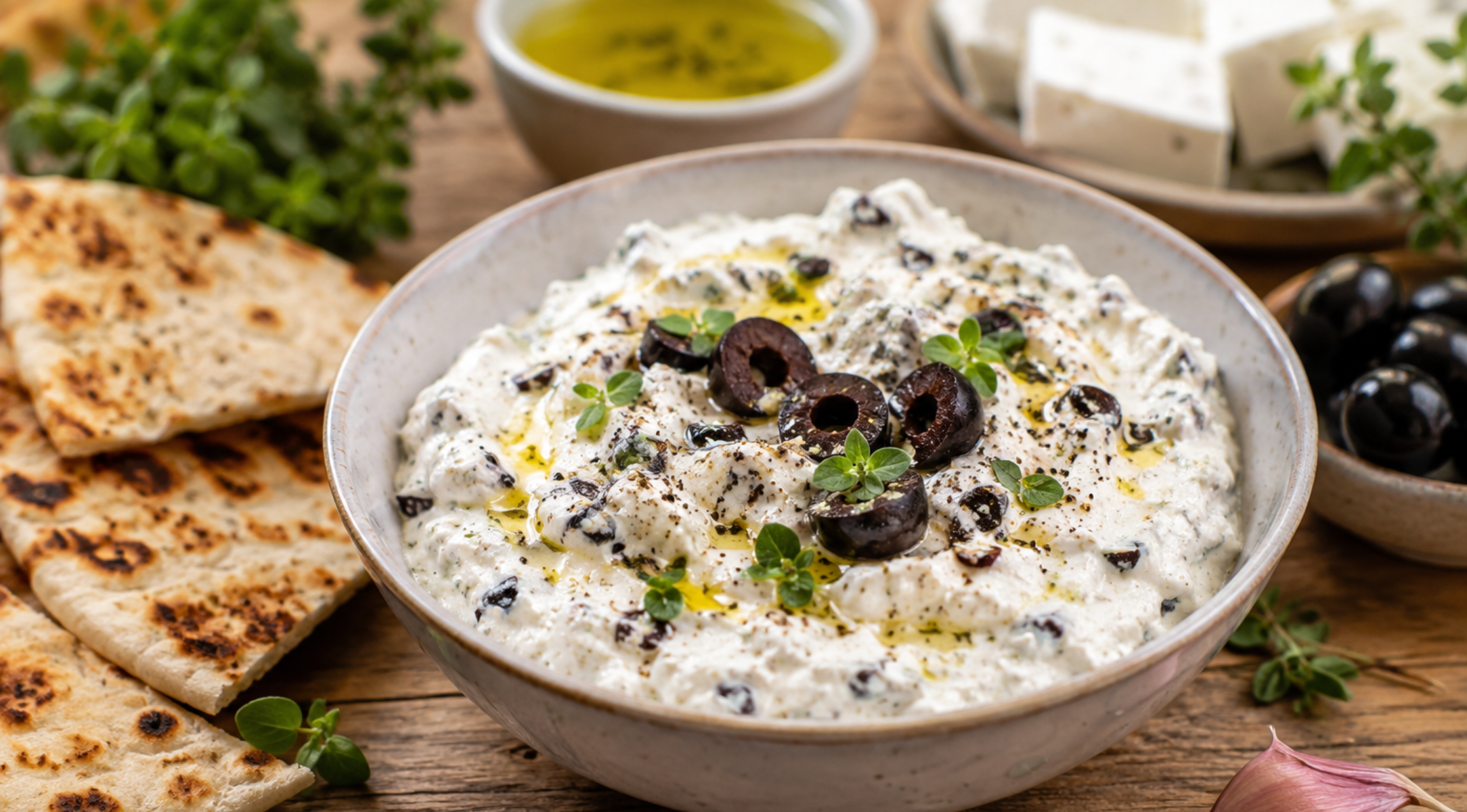 Feta-Oliven-Dip