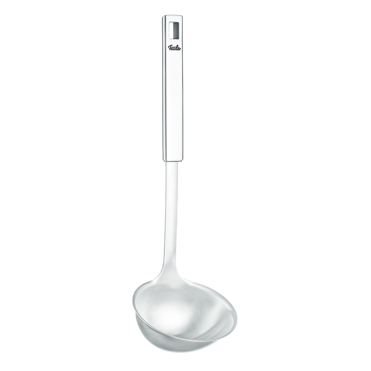 Fissler Original-Profi Collection® Suppenkelle aus Edelstahl 18/10, mit tiefer runder Schale und langem Griff - Made in Germany.
