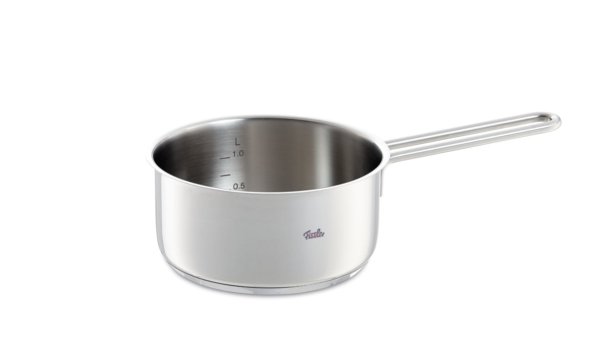 Fissler LumiTherm 5-teiliges Kochtopfset aus Edelstahl mit Glasdeckel, langem Griff und Messmarken-Präzision Made in Germany.