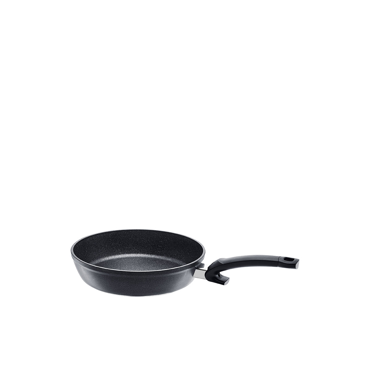 Fissler Adamant® Comfort Frying Pan - Precision made in Germany, sleek black design, robust non-stick coating; modern performance icon.