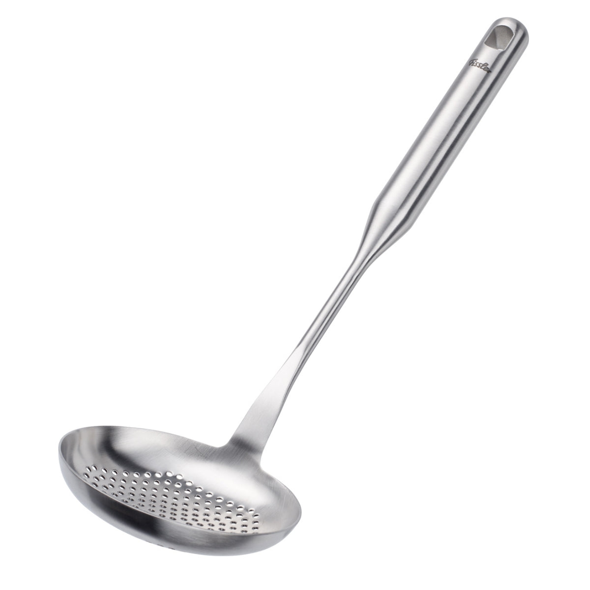 The Fissler Essential® Skimmer - a precision-crafted stainless steel skimmer for effortless straining, functional and timeless.