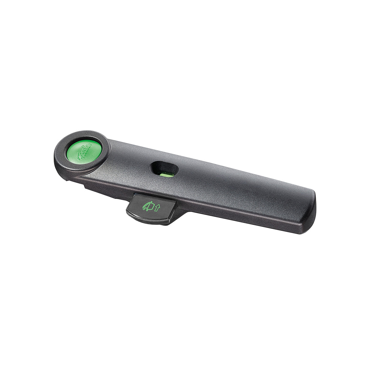 Fissler Vitaquick® Green Lid Handle is a black and green handle with a green knob, ensuring precision in cookware use.