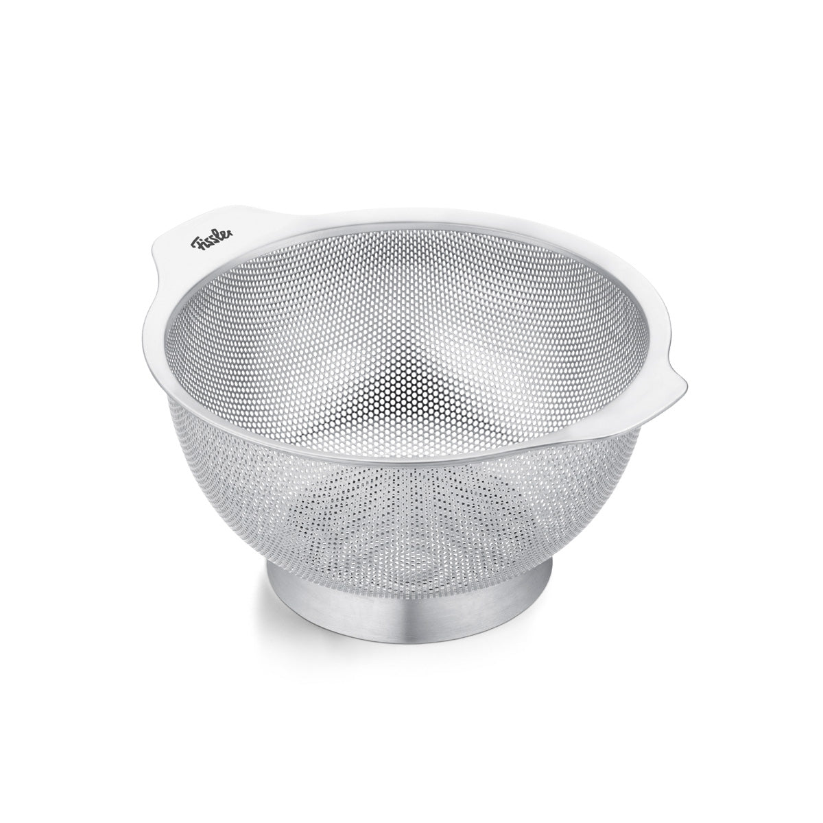 Fissler Essential® Sieb 24cm aus Edelstahl, mit zwei Griffen, breitem Fuß und sichtbarem Fissler Logo - Made in Germany.