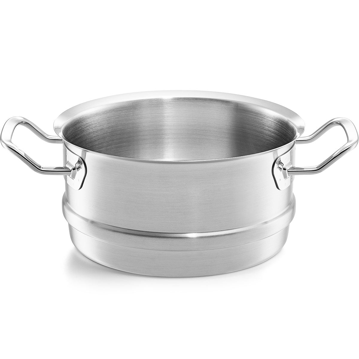 Fissler Original-Profi Collection® Dämpfeinsatz: zwei seitliche Griffe, passend zum Edelstahl Topf, glatter Edelstahl für Langlebigkeit und Glanz.