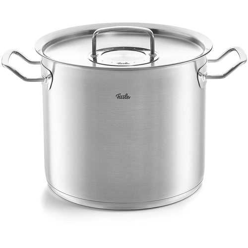 Fissler Original-Profi Collection® 20 cm Edelstahldeckel, präzisionsgefertigt in Deutschland, auf weißem Grund mit sichtbarem Logo.